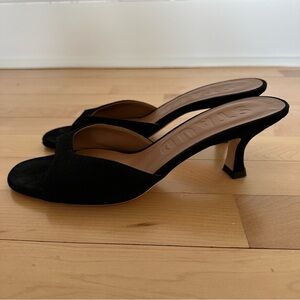 STAUD Brigette mule in black suede. Only worn once. Sold out online